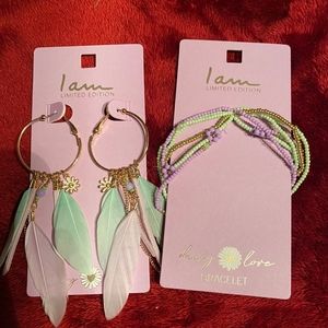 Cute bracelet and earrings set